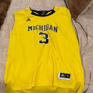 Adidas Yellow Michigan Jersey with Black Accents